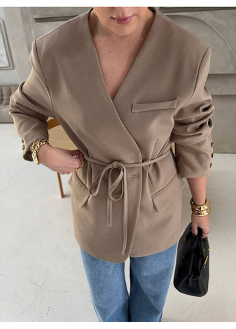 Пиджак, цвет Темно-бежевый Fashion (364184155)