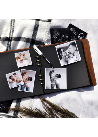 Альбом з дерева / фотоальбом на подарунок / 23x23 см. крафтбук "Family" світла, IVORY Your Magnets (367581385)