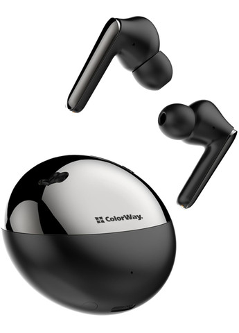 Бездротові блютуз навушники вакуумні, Black (чорні), Bluetooth 5.3, сенсорне керування Colorway Earbuds TWS-3 (355267343)