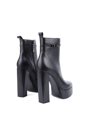 Осенние женские ботинки l2326-2 черная кожа Attizzare