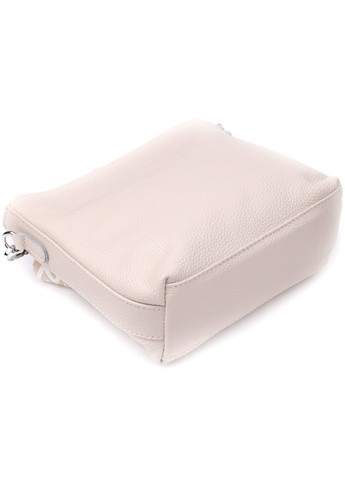 Повседневная плечевая сумка из натуральной кожи 22915 Белый Vintage (357495019)