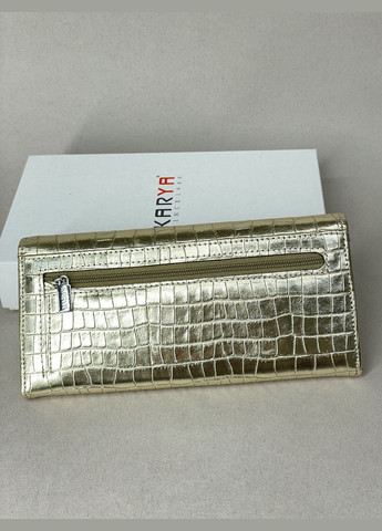 Гаманець жіночий шкіряний лак під рептилію великий Karya Гаманець (345600552)