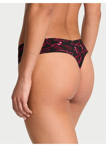 Трусики стрінги Black Love Script No-Show Thong Knickers Victoria's Secret (317788951)