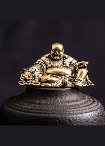 Медная маленькая статуэтка фигурка Улыбающийся большой живот Будда Майтрейя No Brand (292260637)