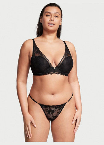 Чёрный бюстгальтер с глубокой подкладкой love cloud Victoria's Secret