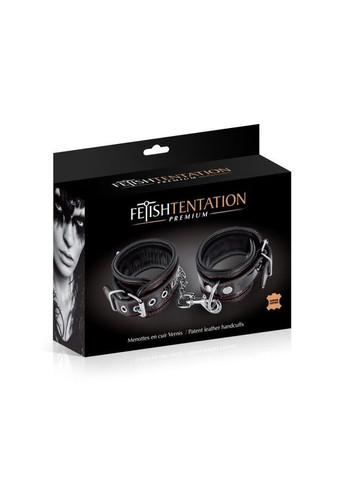 Наручники Premium Patent leather handcuffs Fetish Tentation (306455383)
