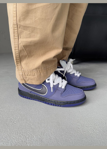 Фиолетовые демисезонные кроссовки мужские и женские nike sb dunk low purple lobster | найк сб данк фиолетовые No Brand