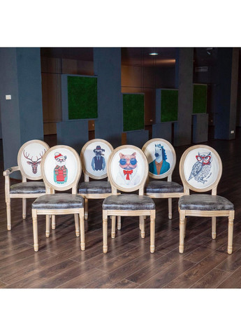 Стул АРТ Жираф с бабочкой КД Дерево сиденье Экокожа 500x555x960 Prestol (372178343)