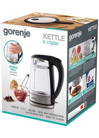Электрочайник K17GDW Gorenje (360427943)