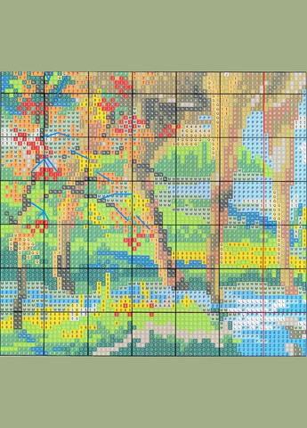 Набор для вышивания по нанесённой на канву схеме "Stag 2" .AIDA 14CT printed, 29*36 см Joy Sunday (313614578)