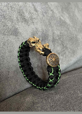 Браслет с маской Смерти и Шлем страшника латунь из паракорда с оплеткой + брелок в подарок No Brand (341738758)
