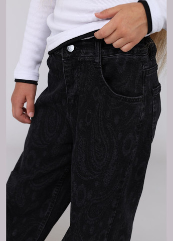 Джинси wide leg для дівчинки колір чорний CB-00282010 Yuki (347586009)