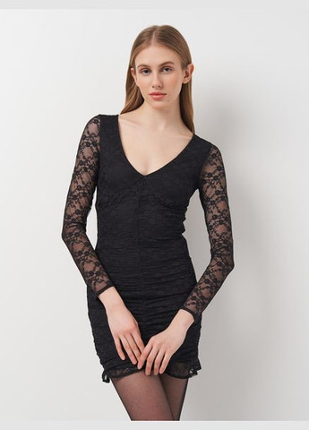 Черное спортивное платье из кружева для женщины divided 0919040-001 платье-футболка H&M однотонное