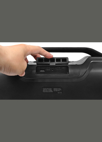 Колонка X-747 Black (50Вт, Bluetooth, AUX, microSD, 2х3600мА*ч) Real-El (333824436)