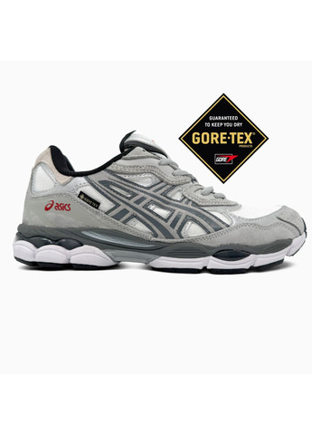 Серые демисезонные кроссовки мужские asics gel-nyc grey gore-tex асикс гель нюк No Brand