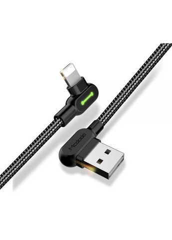 Двухсторонний зарядный кабель для iPhone iPad 90° USB to Lightning с LED подсветкой 50 см McDodo (316093884)