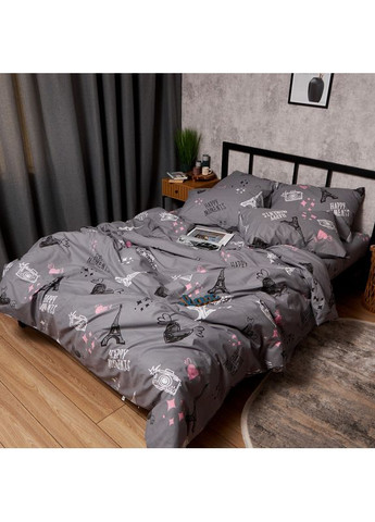 Комплект постільної білизни Бязь Gold Люкс King Size 220x240 наволочки 4х70х70 (MS-820009559) Moon&Star Paris Moments (356114916)