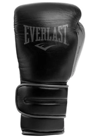 Боксерські рукавиці натуральна шкіра 16 унцій чорні унісекс Everlast (390397843)