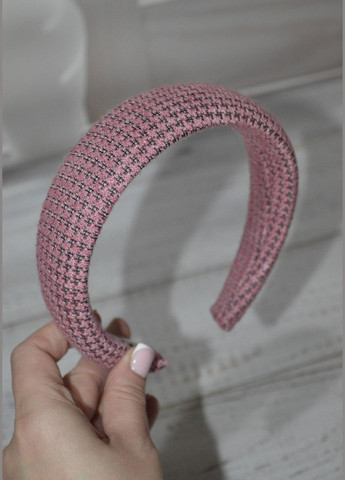 Женский обруч в клетку гусиная лапка широкий ободок для волос Hand Made (330618978)