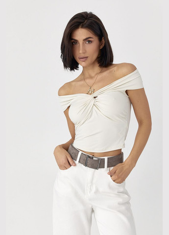 Еластичний топ із переплетенням Lurex — 327088324