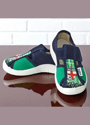 Синие тапочки ортопедические для мальчика на липучке валди Waldi