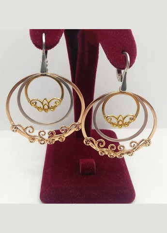 Серьги серебро позолоченное 925° 9,04г. () Харківський ювелірний завод 072123 (305583043)