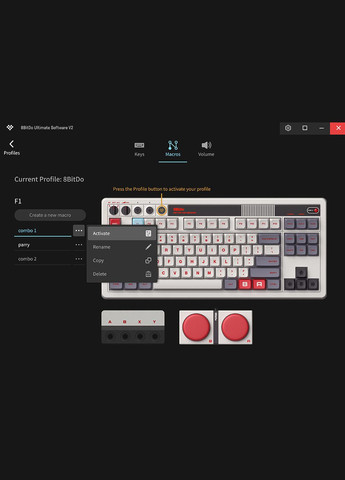 Механическая беспроводная Ретро клавиатура Retro Mechanical Keyboard 8BitDo (313867793)