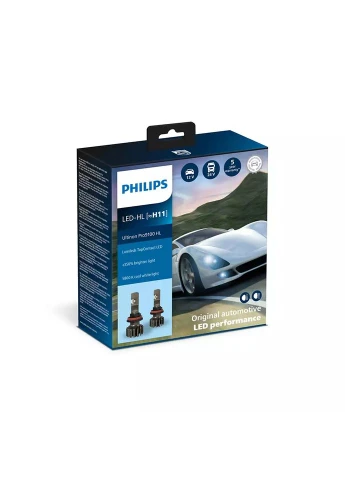 Комплект світлодіодних ламп H11 11362U91X2 LED Ultinon Pro9100 +350% 12/24V Philips (394208506)