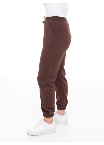 Спортивні штани жіночі коричневі тринитка на резинці JEANSclub Джогери (302879239)