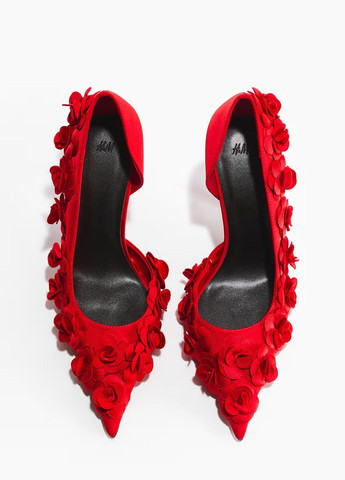 H&M Туфли красный з, швеция — демисезон (370641892)