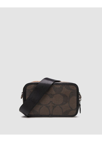 Сумка мужская Wyatt Crossbody Bag In Blocked Signature Canvas Walnut/Tan No Brand (355342398)