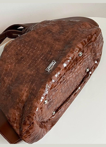 Жіноча сумка Туреччина натуральна шкіра на дві ручки карамельного кольору ( коричнева ) Karya (341322870)