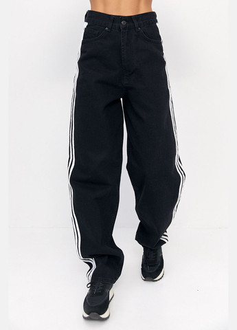 Жіночі джинси Baggy з лампасами Lurex - (312383295)