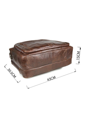 Сумка мужская для ноутбука 17 дюймов 43*30.5*15 см коричневая 14371 Vintage (362418545)