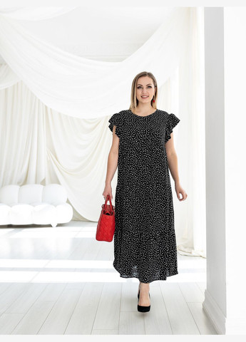 Черное вечернее платье прима 50 черный горох 0319 Vlavi