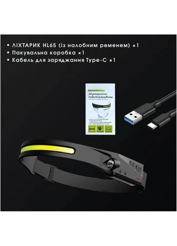 Легкий налобний ліхтарик з захистом IP44 HL65 SUPERFIRE (372179079)