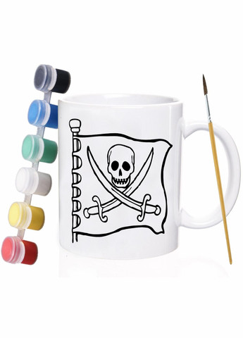 Набір для дитячої творчості Пірат #01 / розмальовка для дітей / 330 мл біла No Brand (316121193)