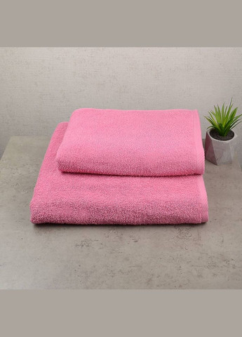 GM Textile набір махрових рушників 2шт 50х90см, 70х140см 400г/м2 (рожевий) рожевий виробництво -