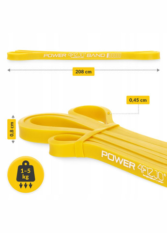 Эспандер-петля Power Band 8 мм 2-5 кг резина для фитнеса и спорта Yellow () 4FIZJO P-5907222931783 (340459052)