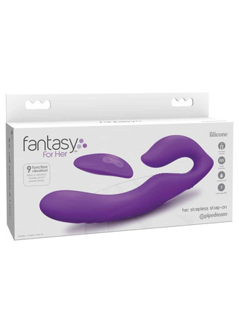Женский безремневой страпон с вибрацией Fantasy For Her Her Ultimate Strapless Strap-On от INTERSHOP Pipedream (341303784)