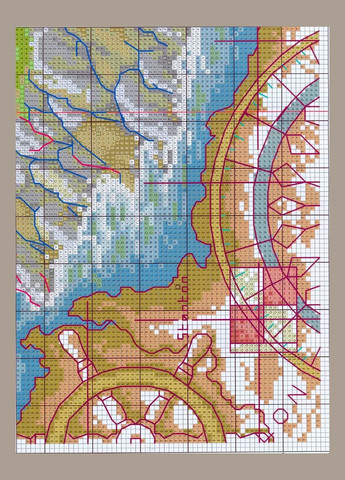 Набор для вышивания по нанесённой на канву схеме"Lighthouse 5 ". AIDA 14CT printed, 33*44 см Joy Sunday (313613619)