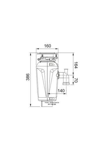 Подрібнювач харчових відходів Franke Elite Slimline SLIM 100 Nett (336937078)