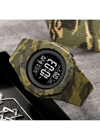 Годинник Army Green Camo спортивний електронний з будильником і секундоміром для чоловіків ProDobro (367266005)