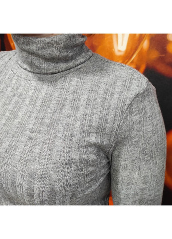 Сірий демісезонний гольф j.london жіночий під горло віскоза узор коса 46 J. London