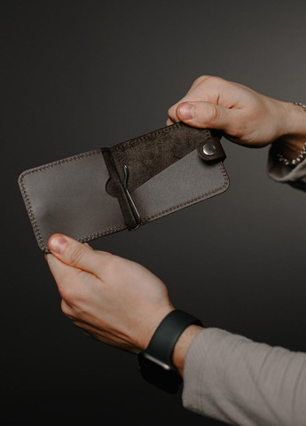 Затискач для купюр із натуральної гладкої шкіри Vishnya (317638970)