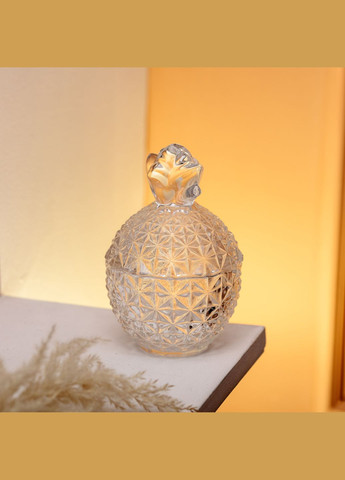 Цукерниця склянна Ананас із кришталевого скла з кришкою Yiwu (328603005)