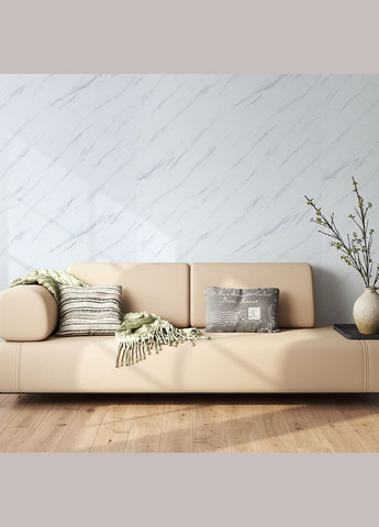 Декоративная ПВХ плита 1,22м х 2,44м х 3мм Греческий белый мармур SW-00001402 Sticker Wall (370441450)