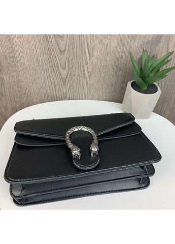 Детская мини сумочка клатч с подковой на плечо черная молочная из экокожи No Brand (351536730)