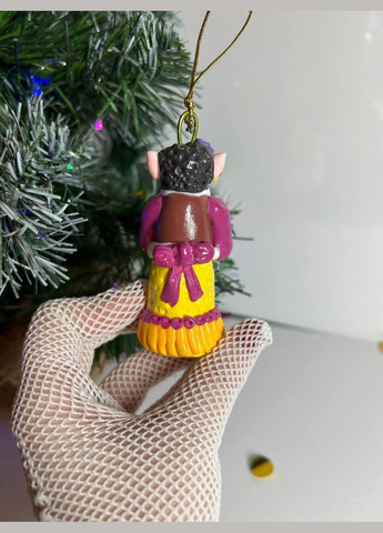 Набір сувенірних різдвяних ялинкових прикрас ручної роботи у подарунковій коробці Эльфа (321993505)