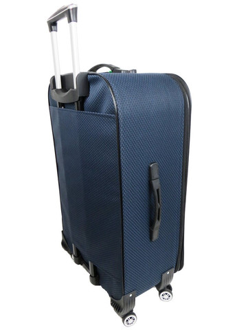 Тканева середня валіза на колесах 67L Gedox темно-синя в клітку No Brand (361156684)